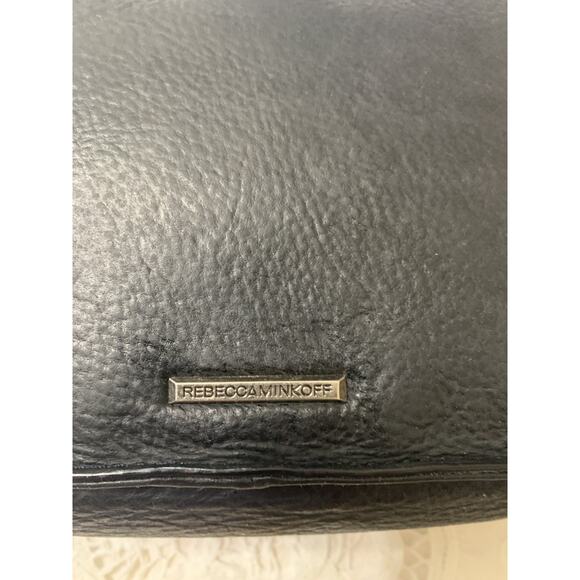 Rebecca Minkoff Small Love Black Leather Crossbody Bag Chain Turn Lock Quilted - Picture 7 of 12